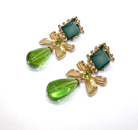 Clip Earrings Green