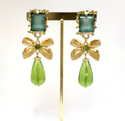 Clip Earrings Green