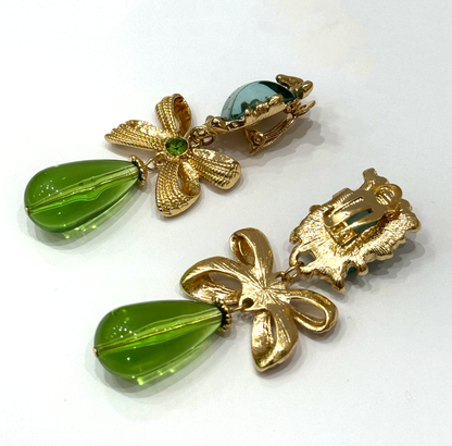 Clip Earrings Green